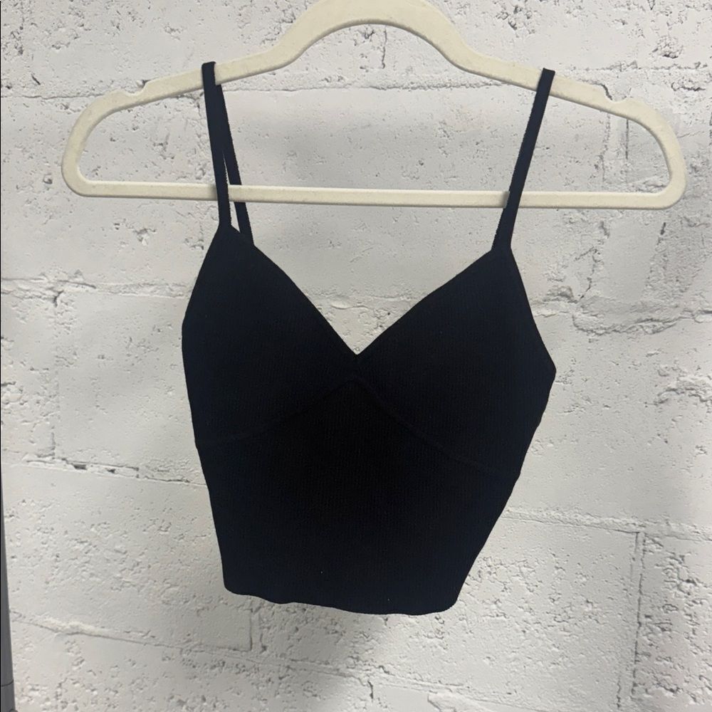 Black Strappy Crop Top b.Haute Spaghetti Strap Crop - Like New - Size Small